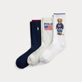 Ralph Lauren Polo Bear Logo Crew Socken 3er-Pack