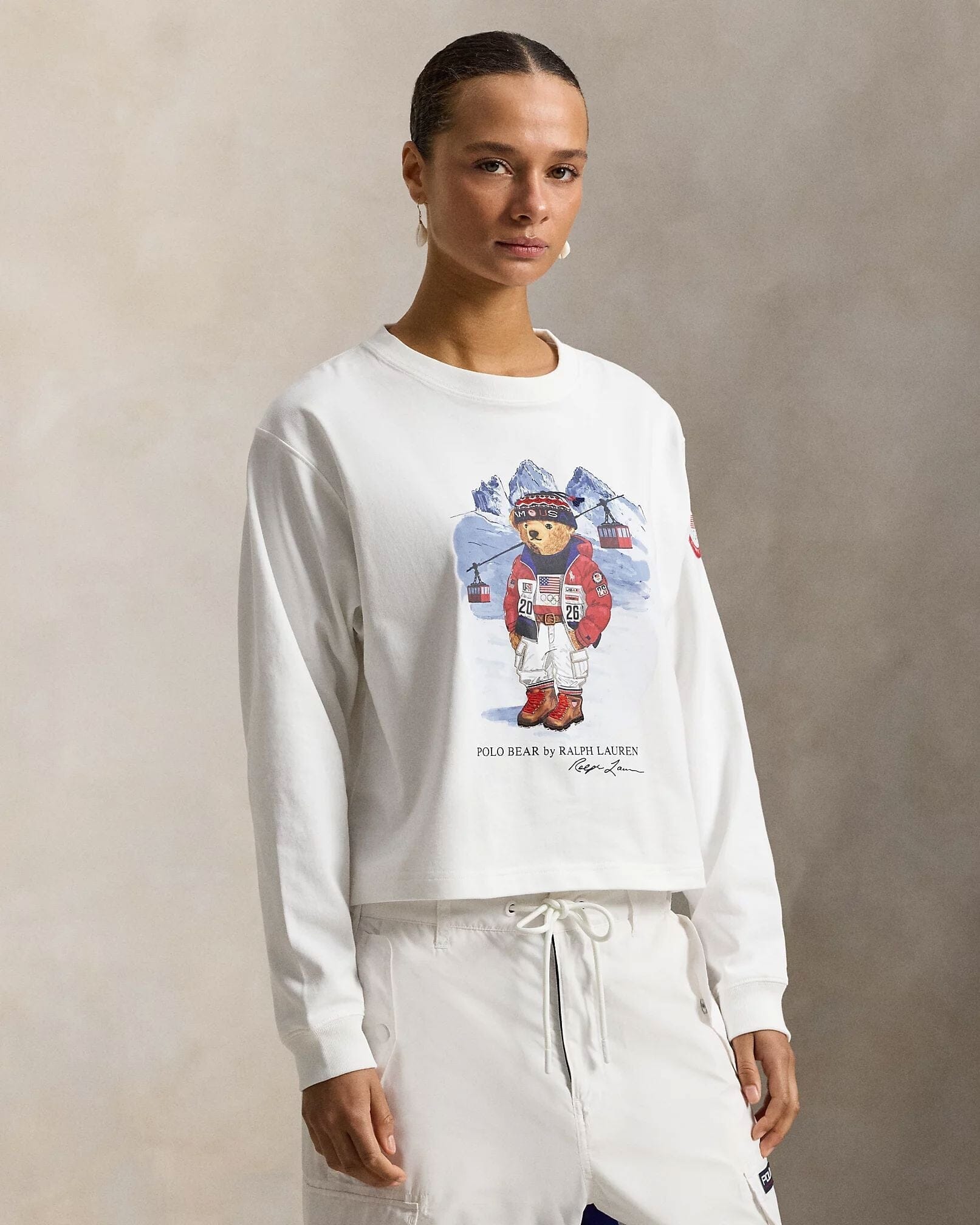 Ralph Lauren Team USA Polo Bear Langarm-T-Shirt