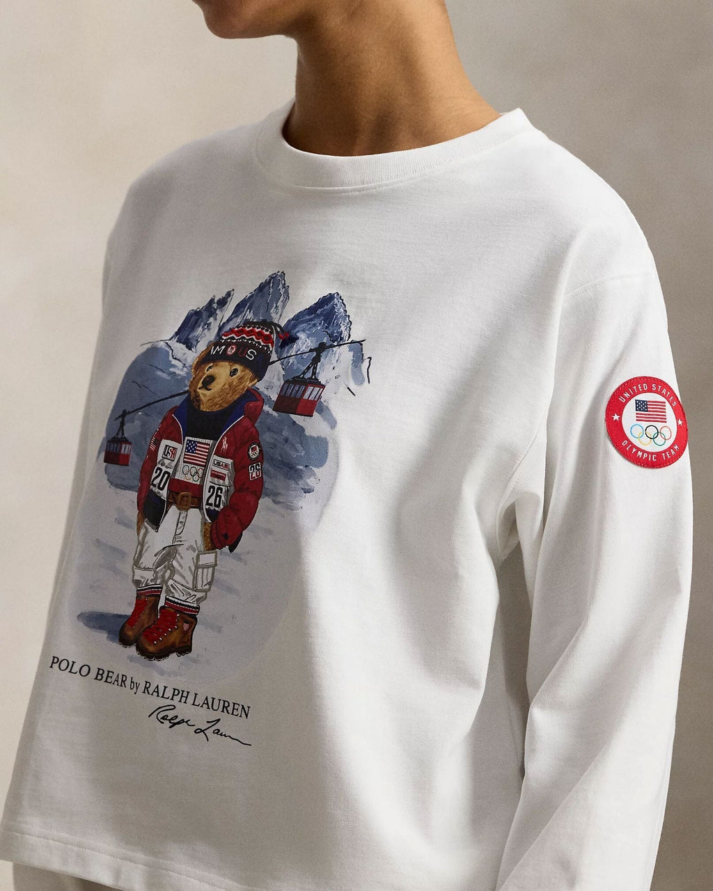 Ralph Lauren Team USA Polo Bear Langarm-T-Shirt